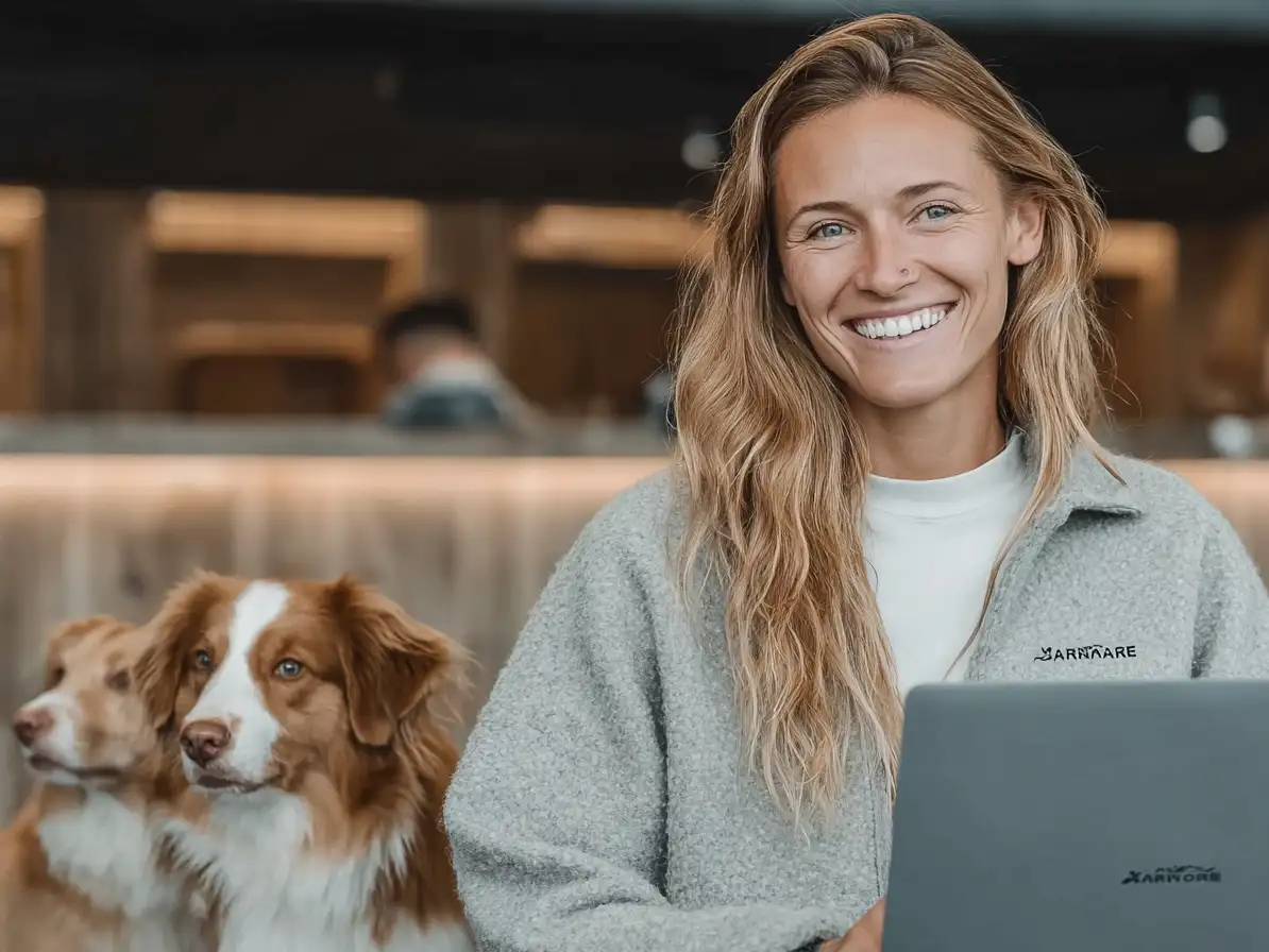 Femme avec un chien